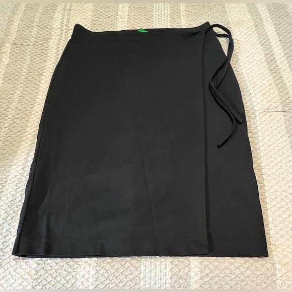 Dip Ponte Knit Wrap Skirt Large Stretch - Picture 8 of 10